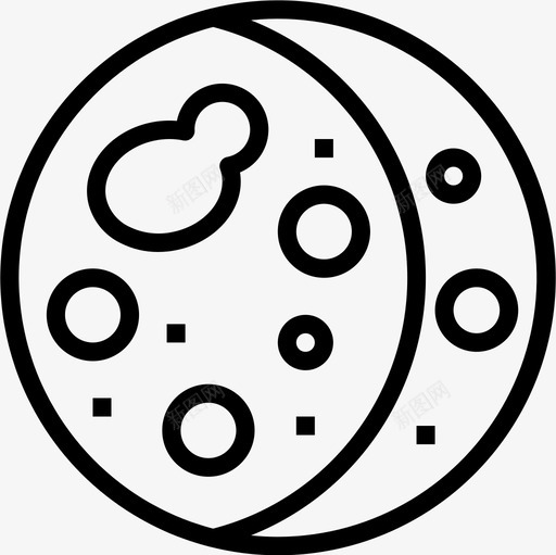 月亮空间123直线图标svg_新图网 https://ixintu.com 月亮 直线 空间