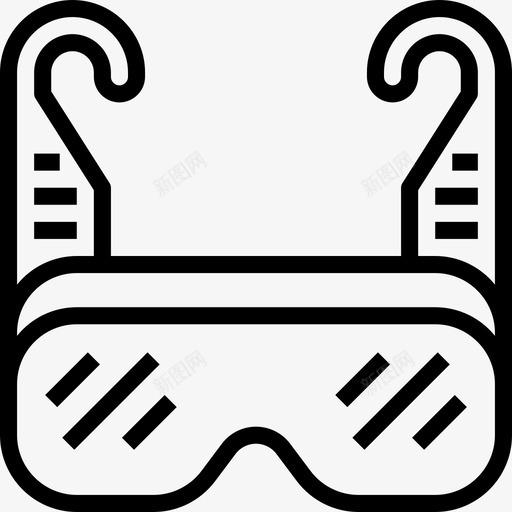 护目镜科学105线性图标svg_新图网 https://ixintu.com 护目镜 科学 线性