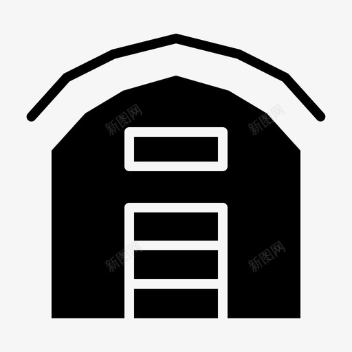 谷仓农业农民图标svg_新图网 https://ixintu.com 农业 农民 房子 谷仓