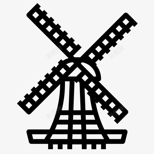 风车农业农场图标svg_新图网 https://ixintu.com 农业 农场 地标 旅游 概述 风车