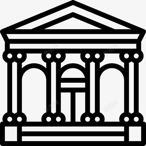 银行53号楼直线图标svg_新图网 https://ixintu.com 53号楼 直线 银行