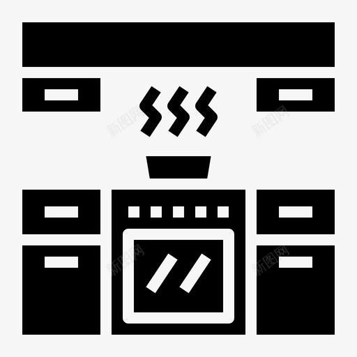 厨房橱柜家具图标svg_新图网 https://ixintu.com 厨具 厨房 家具 橱柜