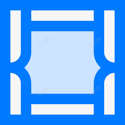 建筑与城市电影院59蓝色图标svg_新图网 https://ixintu.com 城市 建筑 电影院 蓝色