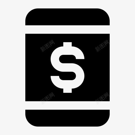 手机银行金融互联网图标svg_新图网 https://ixintu.com 互联网 在线 字形 手机 金融 银行