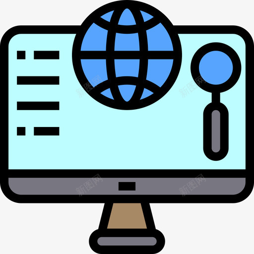 计算机项目管理22线颜色图标svg_新图网 https://ixintu.com 计算机 项目管理 颜色