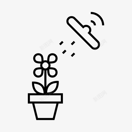 水设备花盆图标svg_新图网 https://ixintu.com 智能 硬件 网络 联网 花盆 设备