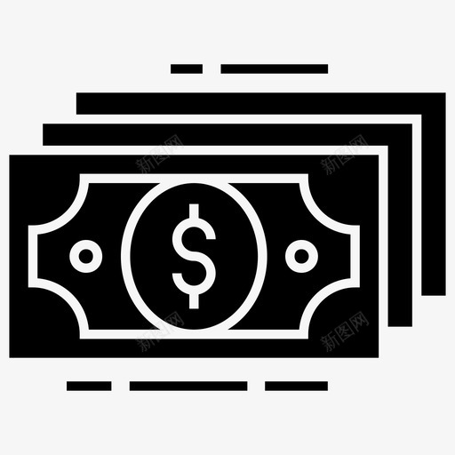 美元堆栈现金投资图标svg_新图网 https://ixintu.com 储蓄 图标 堆栈 字形 投资 现金 税收 纸张 美元 融和 金融和