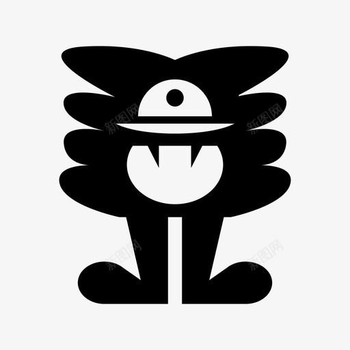 怪物卡通生物图标svg_新图网 https://ixintu.com 万圣节 卡通 可爱 实体 怪物 生物
