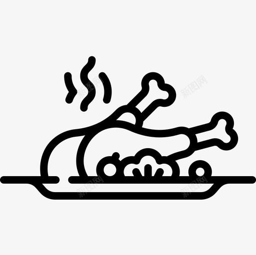 鸡肉81号餐厅直系图标svg_新图网 https://ixintu.com 直系 餐厅 鸡肉
