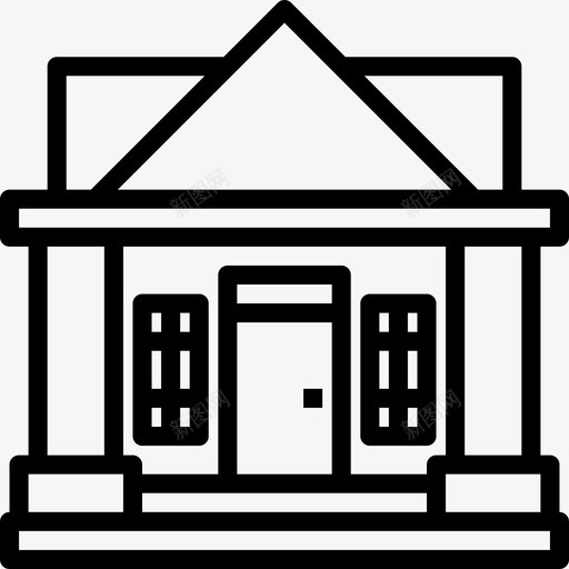 建筑物房地产191线性图标svg_新图网 https://ixintu.com 建筑物 房地产 线性