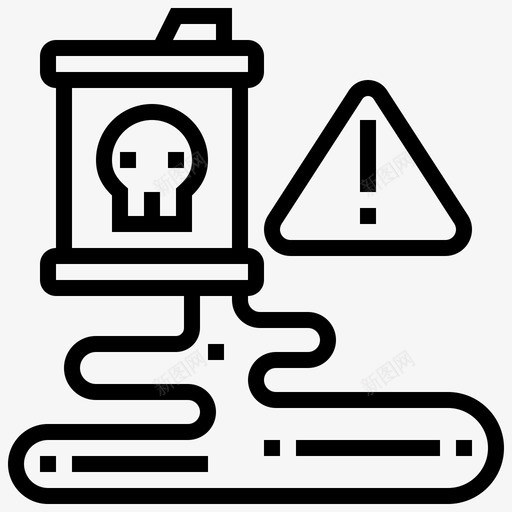 漏油事故核污染图标svg_新图网 https://ixintu.com 事故 污染 泄漏 漏油