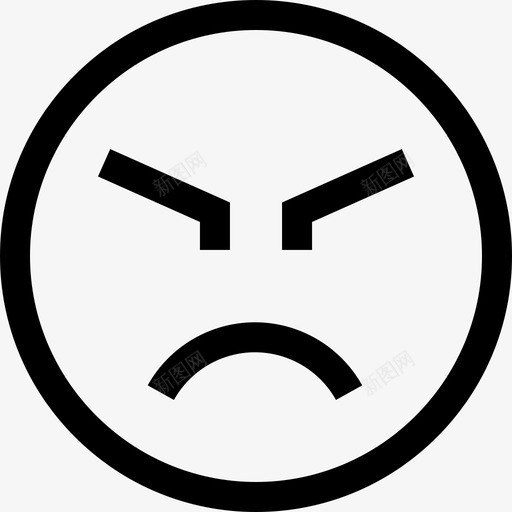 愤怒表情13直率图标svg_新图网 https://ixintu.com 愤怒 直率 表情