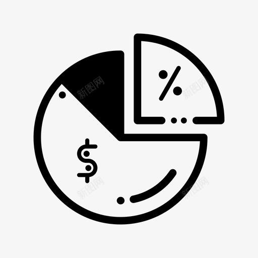 饼图图表任何东西图标svg_新图网 https://ixintu.com 东西 任何 图表 电子商务 饼图