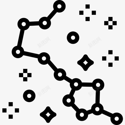 星座空间123直线图标svg_新图网 https://ixintu.com 星座 直线 空间