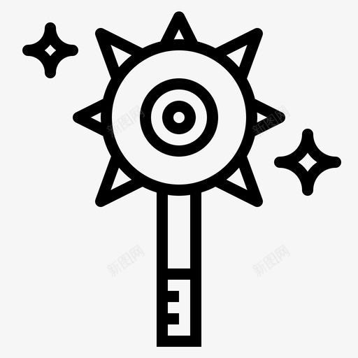 狼牙棒神剑幻想图标svg_新图网 https://ixintu.com 幻想 武器 狼牙棒 神剑