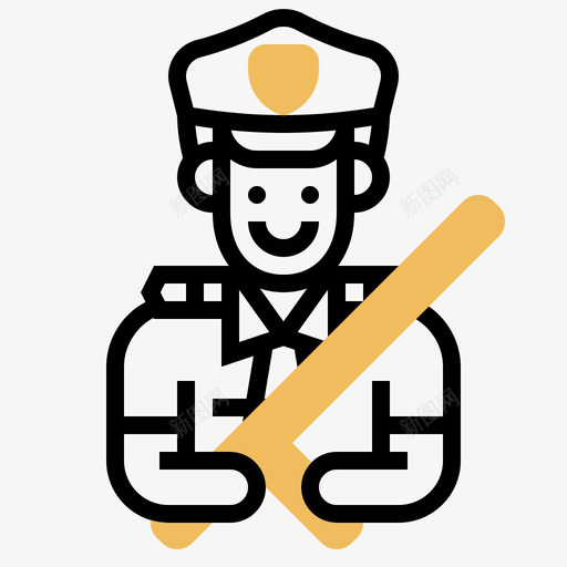 警察法律和司法42黄影图标svg_新图网 https://ixintu.com 司法 法律 警察 黄影