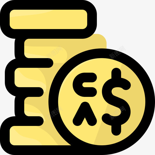 美元硬币货币92线性颜色图标svg_新图网 https://ixintu.com 硬币 线性 美元 货币 颜色