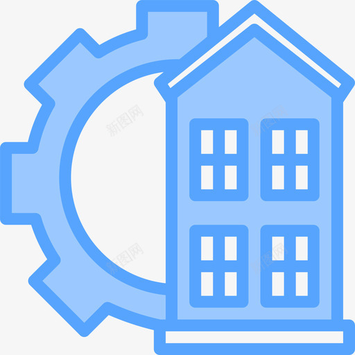 建筑房地产188蓝色图标svg_新图网 https://ixintu.com 建筑 房地产 蓝色