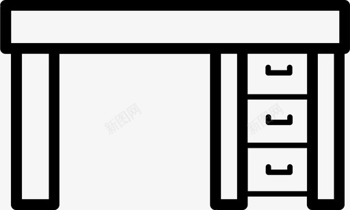 桌子长凳家具图标svg_新图网 https://ixintu.com 家具 桌子 长凳