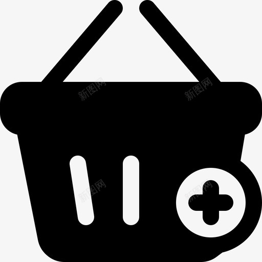 购物车添加结帐图标svg_新图网 https://ixintu.com 固体 手推车 添加 电子商务 结帐 购物车 风格
