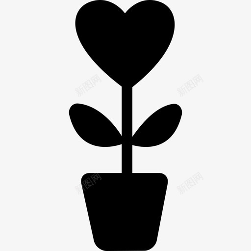 爱花花开情人节图标svg_新图网 https://ixintu.com 情人节 爱花 花开