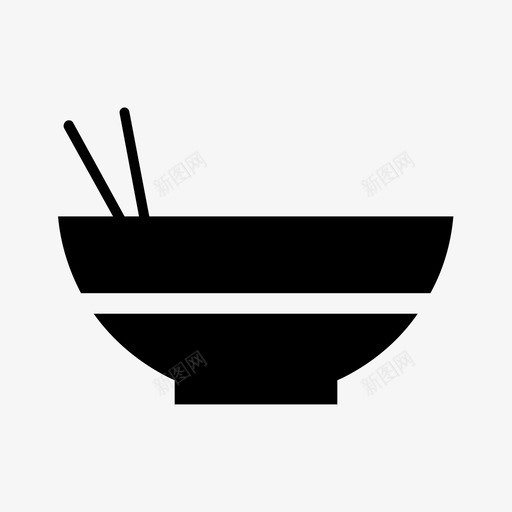 碗食物热的图标svg_新图网 https://ixintu.com 勺子 厨房 热的 食物