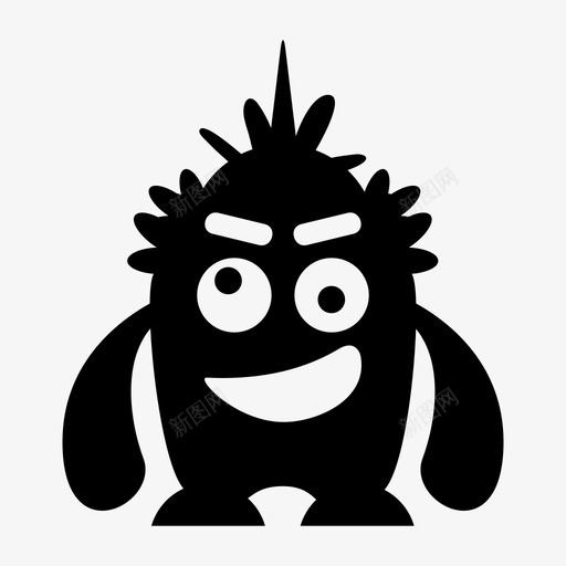 怪物卡通生物图标svg_新图网 https://ixintu.com 万圣节 卡通 可爱 实体 怪物 生物