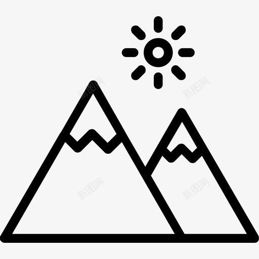 山冒险极端图标svg_新图网 https://ixintu.com 冒险 山峰 极端 自然 路线