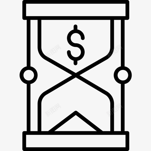 沙漏商业355直线图标svg_新图网 https://ixintu.com 商业 沙漏 直线