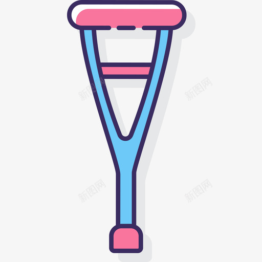 拐杖残疾1线性颜色图标svg_新图网 https://ixintu.com 拐杖 残疾 线性 颜色