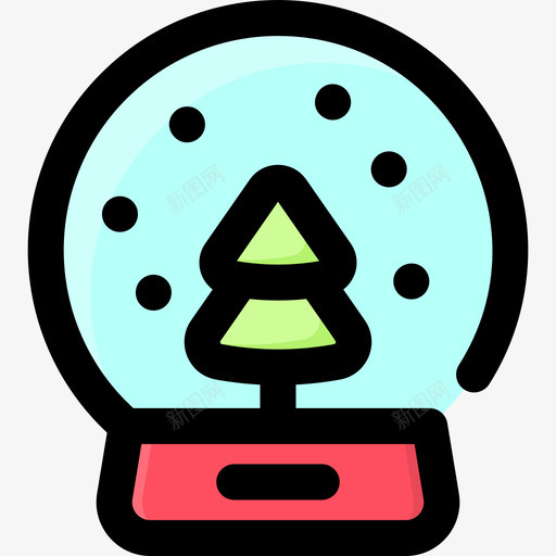 雪球圣诞283线性颜色图标svg_新图网 https://ixintu.com 圣诞 线性 雪球 颜色