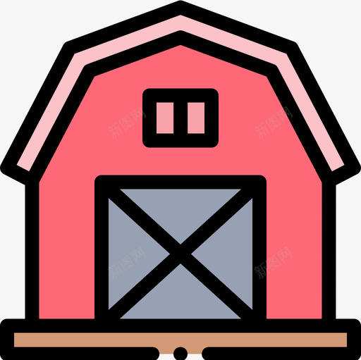 建筑与城市农业和园艺11线性色彩图标svg_新图网 https://ixintu.com 农业 园艺 城市 建筑 线性 色彩