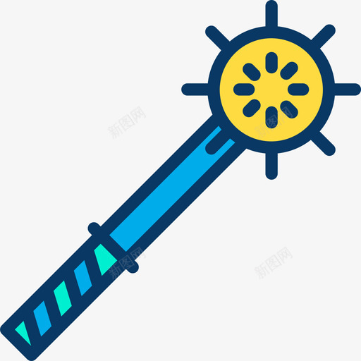 狼牙棒武器9线性颜色图标svg_新图网 https://ixintu.com 武器 狼牙棒 线性 颜色