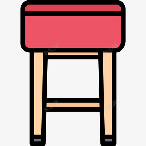 椅子家具132彩色图标svg_新图网 https://ixintu.com 家具 彩色 椅子