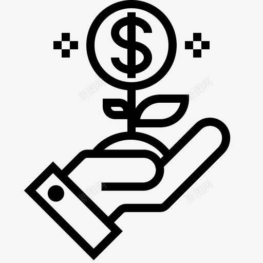 手头的钱商业数字图标svg_新图网 https://ixintu.com 办公室 商业 手头 数字 金融