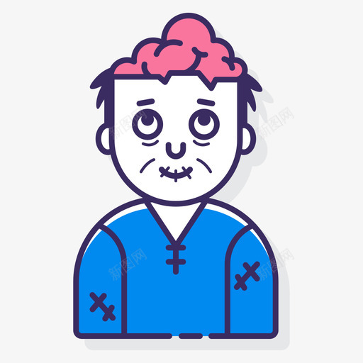 僵尸超自然1线性颜色图标svg_新图网 https://ixintu.com 僵尸 线性 超自然 颜色