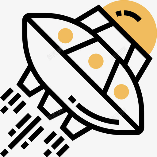 外星人太空122黄影图标svg_新图网 https://ixintu.com 外星人 太空 黄影