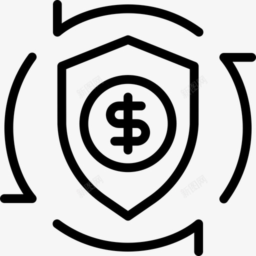 盾牌商业143直线型图标svg_新图网 https://ixintu.com 商业 直线 盾牌 线型