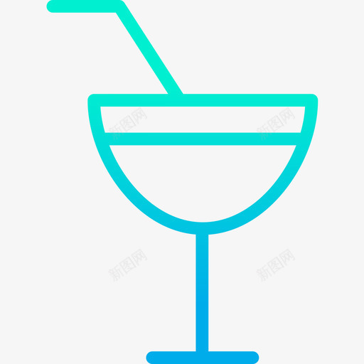 鸡尾酒夏季68渐变色图标svg_新图网 https://ixintu.com 变色 夏季 渐变 鸡尾酒