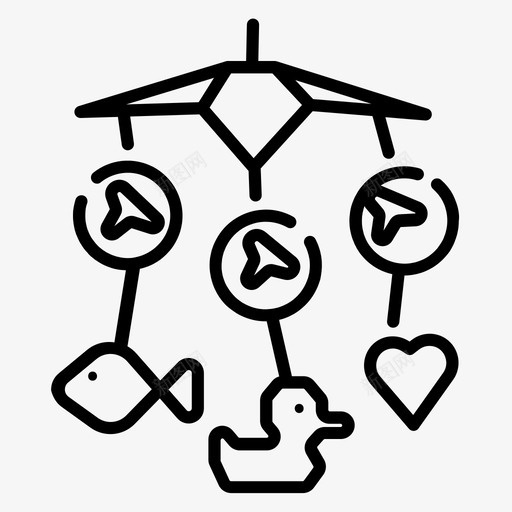 婴儿床玩具婴儿床卧室图标svg_新图网 https://ixintu.com 儿童 养育 卧室 婴儿床 玩具
