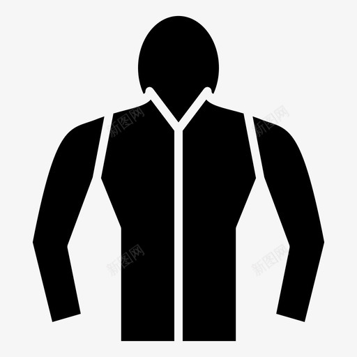 连帽衫外套夹克图标svg_新图网 https://ixintu.com 冬季 填充 外套 夹克 时尚 服装 连帽