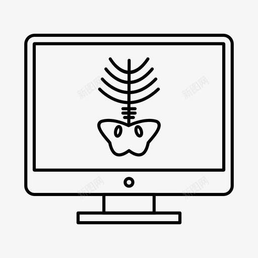 x光骨骼lcd图标svg_新图网 https://ixintu.com lcd 医学 骨骼