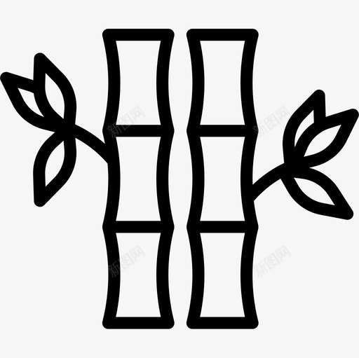 竹spa27线状图标svg_新图网 https://ixintu.com 线状
