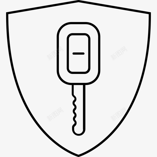 安全钥匙锁图标svg_新图网 https://ixintu.com 保护 安全 钥匙 防护