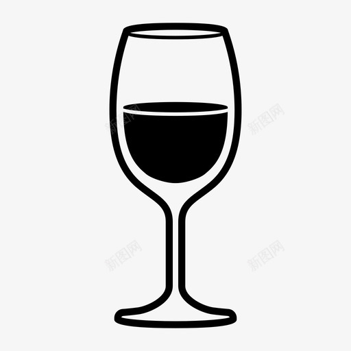 酒杯酒类饮料图标svg_新图网 https://ixintu.com 玻璃器皿 透视图 酒杯 酒类 饮料 鸡尾酒