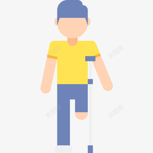 截肢残疾2扁平图标svg_新图网 https://ixintu.com 截肢 扁平 残疾