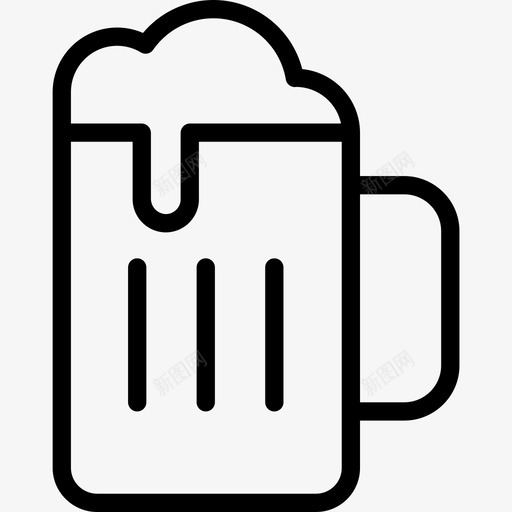 啤酒夏季67线性图标svg_新图网 https://ixintu.com 啤酒 夏季 线性