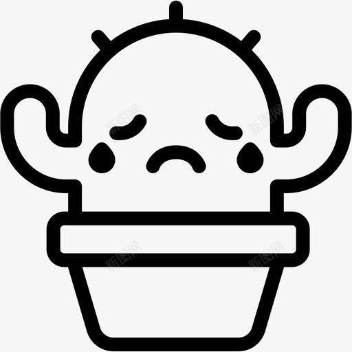 哭仙人掌表情图标svg_新图网 https://ixintu.com 一卷 仙人掌 情绪 感觉 第一 表情