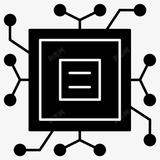 集成电路处理器图标svg_新图网 https://ixintu.com 处理器 集成电路
