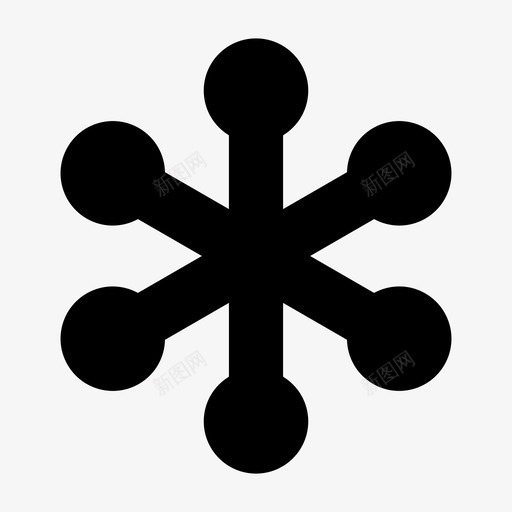 雪花圣诞节寒冷图标svg_新图网 https://ixintu.com 冬天 圣诞节 寒冷 雪花